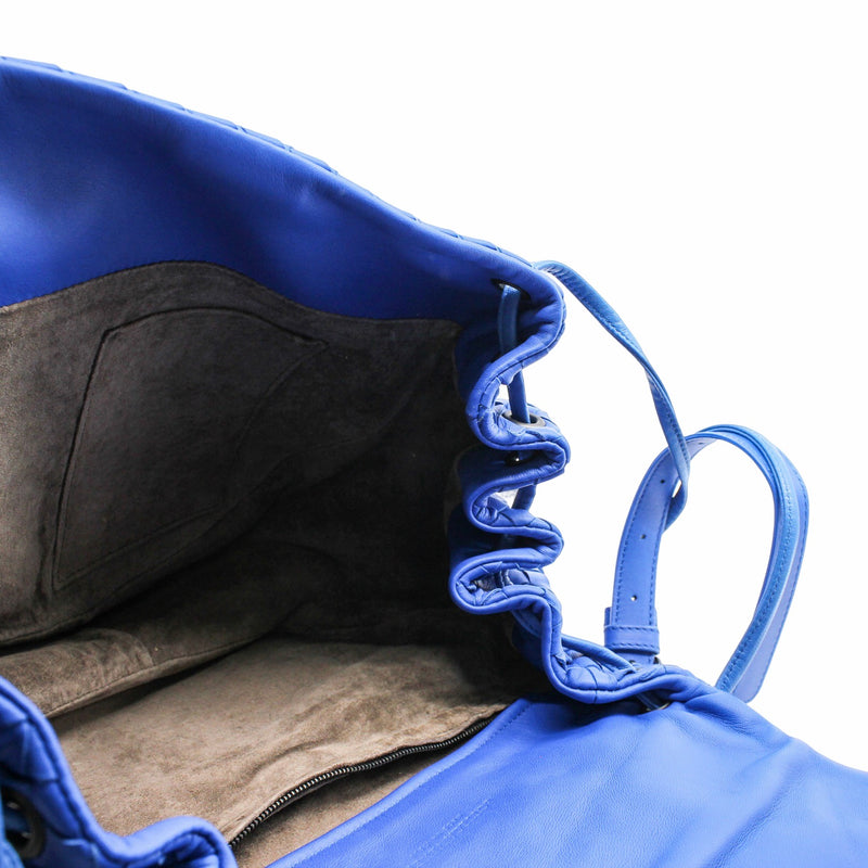 Faith Pringle Electric Blue Foldover Clutch Bag | ASOS